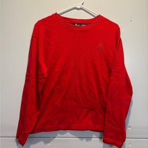 Vibrant Red Long Sleeve Women's Top